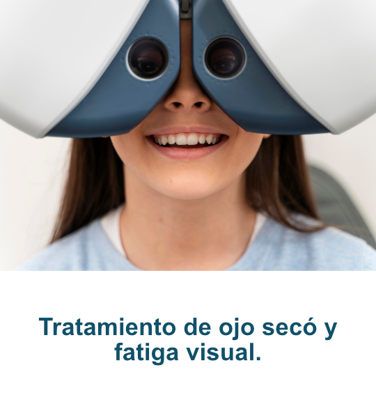 Tratamiento de ojo secó y fatiga visual